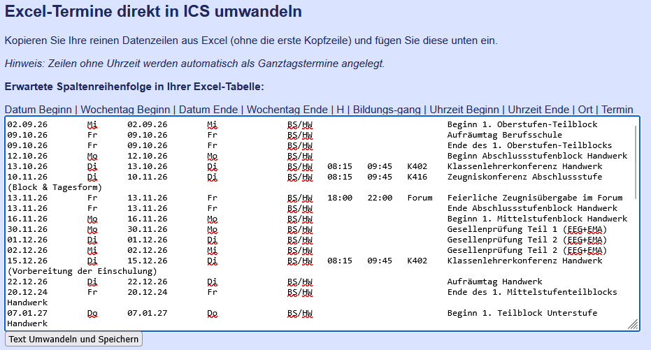 Bild Terminconverter